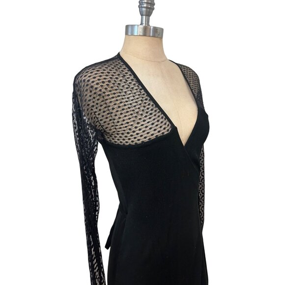 Diane Von Furstenberg DVF ZALDABIS Silk Wrap Midi Dress Small - Picture 4 of 6